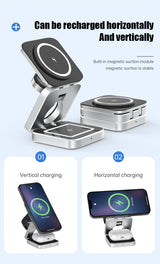 3 In 1 Foldable Magnetic Wireless Charger