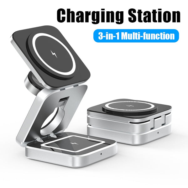 3 In 1 Foldable Magnetic Wireless Charger