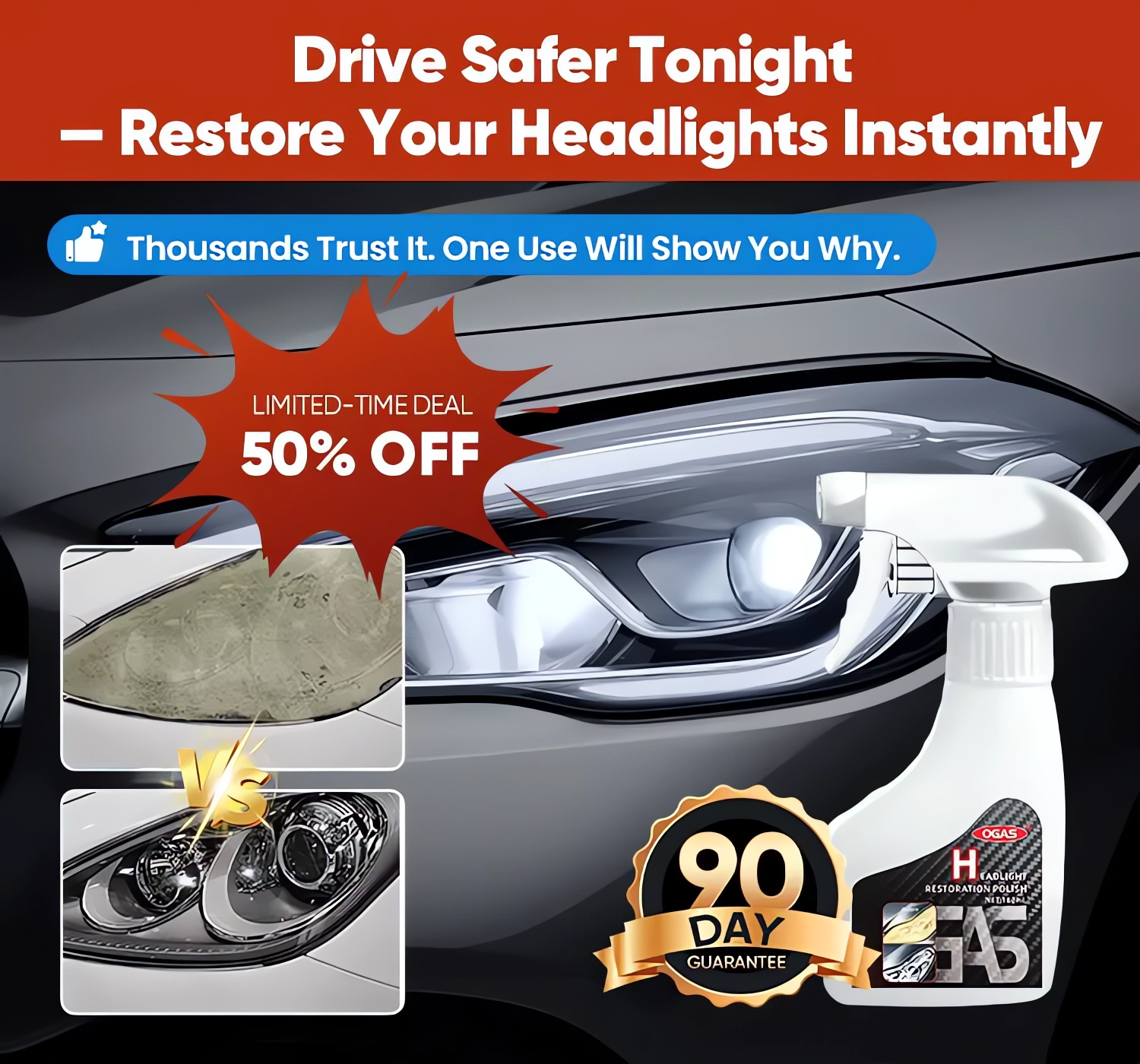 Infinity Headlight Restore – Set 180ML + Coating 10ML – Infinity Charge