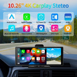 10" Portable Head Unit + Dash Cam + FREE Reverse Camera, GPS Navigation & 64GB TF Card